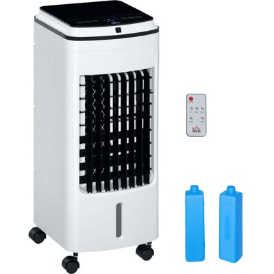 HOMCOM 3-in-1 Portable Air Cooler with 4L Water Tank 7.5H Timer, Remote White HOMCOM 3-in-1 Portable Air Cooler with 4L Water Tank 7.5H Timer, Remote White