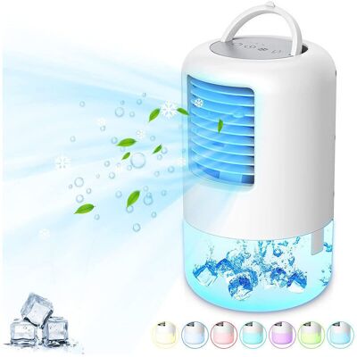 ODIPIE Mobile Air Conditioner, Mini Personal Air Cooler, 4 in 1 Portable Air Conditioner 3 Wind Speeds and 7 led Colors, Humidifier, Fan for Home/Office ( ODIPIE Mobile Air Conditioner, Mini Personal Air Cooler, 4 in 1 Portable Air Conditioner 3 Wind Speeds and 7 led Colors, Humidifier, Fan for Home/Office (