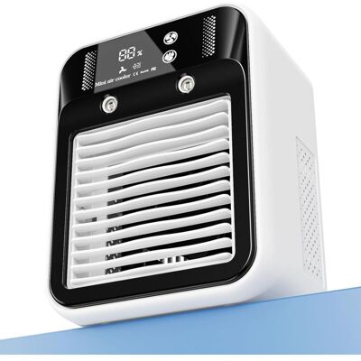 SJQKA Portable Air Conditioner, Rechargeable Mini Fan, Evaporative Air Cooler, 2 Speeds, 2 Cool Air Jets, Digital Display, Handheld Fan for Bedroom, SJQKA Portable Air Conditioner, Rechargeable Mini Fan, Evaporative Air Cooler, 2 Speeds, 2 Cool Air Jets, Digital Display, Handheld Fan for Bedroom,