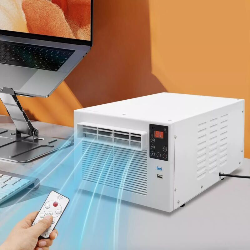 CNCEST 280W Mini Mobile Air Cooler Window Air Conditioner Remote Persistent Window Air Conditioner Portable Air Conditioner Mobile Air Conditioner Window