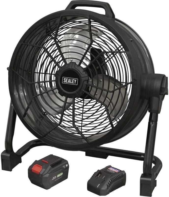 Sealey - HVD16CCOMBO SV20 Series 16' 2-in-1 Cordless/Corded High Velocity Drum Fan Kit 20V