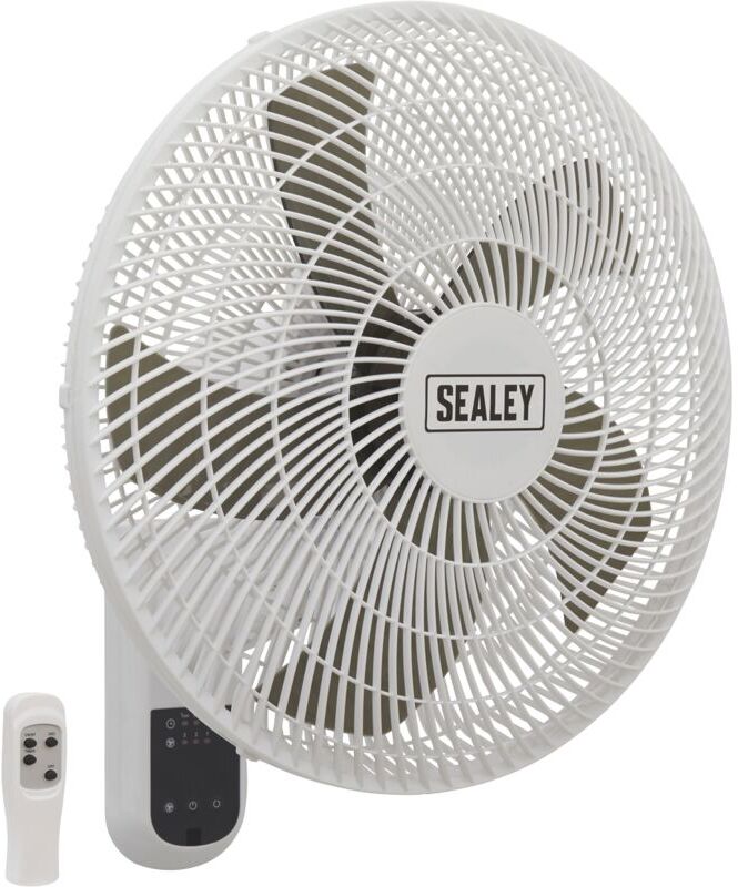 Sealey - SWF16WR 3-Speed Wall Fan with Remote Control 16' 230V
