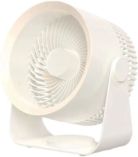 Tlily - Table Fan, Rechargeable Portable Air Circulator Quiet Ventilator, Desktop Wall Ceiling Fan Cooler White