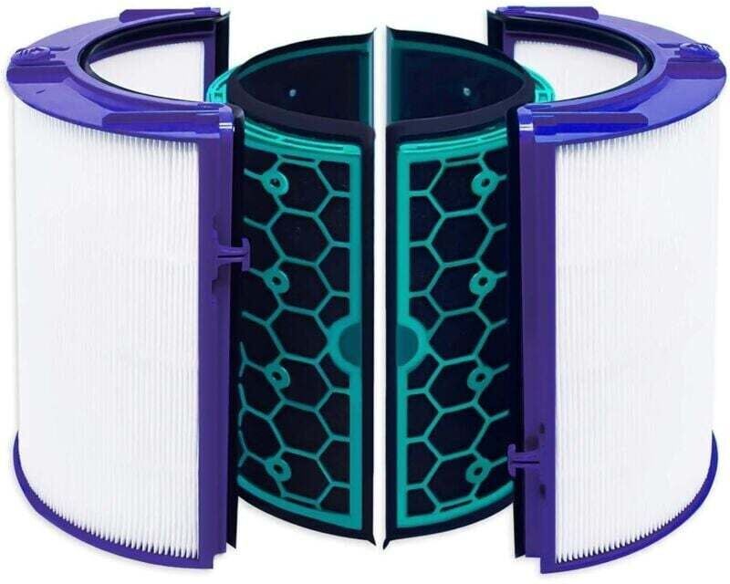 YMYNY Filter and activated carbon filter compatible with Dyson TP04 HP04 DP04 air purifier 360° two-stage sealed Pure Cool purifying fan mumu
