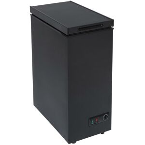 S.i.a - 36cm Black Chest Freezer, Freestanding Slimline Compact - sia CHF60B