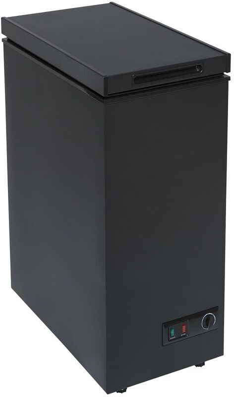 S.I.A 36cm Black Chest Freezer, Freestanding Slimline Compact - sia CHF60B