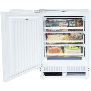 S.i.a - sia RFU103 60cm 95L White Integrated Under Counter 3 Drawer Freezer a+ Rating