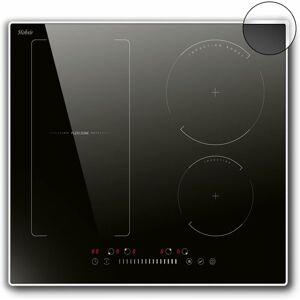 Hobsir - 4 Zone Induction Hob Electric hob 59cm, 7200W Built-in Cooktop with Flexible Zone, Touch Control,9 Power Levels,Child Safety Lock,220-240V