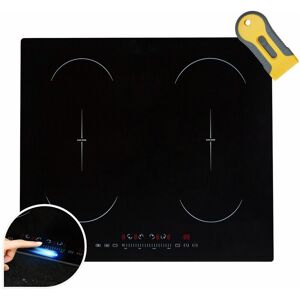 Arebos - induction hob 7200 w 4 hobs with 2 double flex zones 59 cm self-sufficient with Sensor Touch, timer, childproof lock, overheating