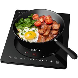 Single Induction Hob 2000W, Touch Control Black Polished Crystal Glass Panel Safety Lock-CBTIH1 - Ciarra