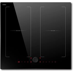 Hobsir - hob Induction Hob 4 Zones Electric Hob with Magnetic Knob Control, 60cm Built in Cooktop with Flex Zone, Timer, Keeping Warm, Pause