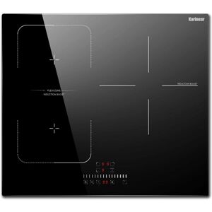 Karinear - Induction Hob, 60cm 3 Zones Electric Hob with Slider Control, Boost Function and Flexi Zone 6800W, Hard Wired, No Plug Included