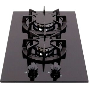 S.I.A SIA BGH30BL 30cm Black Gas On Glass Domino Hob Cast Iron Supports LPG Kit