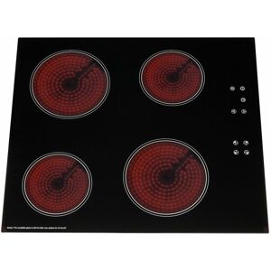 S.I.A Sia CERH60BL 60cm 4 Zone Touch Control Electric Ceramic Hob In Black