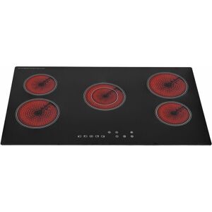 S.i.a - sia CERH90BL 90cm Black 5 Zone Frameless Touch Control Electric Ceramic Hob