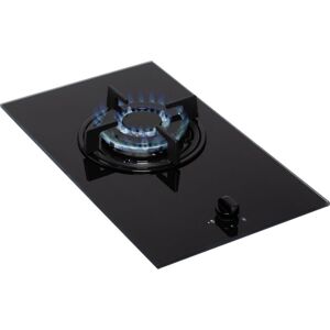 S.I.A Sia GHG101BL 30cm Black Single Burner Gas on Glass Domino Hob With lpg Kit & ffd