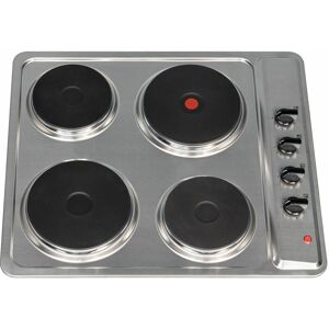 S.i.a - sia PHP601SS 60cm Stainless Steel Solid Plate 4 Zone Electric Easy Clean Hob