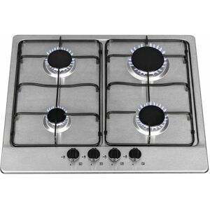 S.i.a - sia SSG602SS 60cm Stainless Steel 4 Burner Gas Hob with Enamel Pan Stands