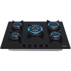 Arebos - gas hob 5 burners glass ceramic incl. pot rack & ignition fuse Autarkic Suitable for natural gas or propane gas Gas cooker Gas cooker Arebos - gas hob 5 burners glass ceramic incl. pot rack & ignition fuse Autarkic Suitable for natural gas or propane gas Gas cooker Gas cooker