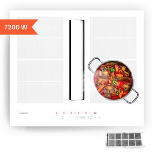 Klarstein Chef-Fusion Induction Hob with Extractor - 2-in-1 Cooktop & Range Hood, 7200 W Flex Zone, 590 m³/h Air Flow, A Energy Efficiency, Glass Klarstein Chef-Fusion Induction Hob with Extractor - 2-in-1 Cooktop & Range Hood, 7200 W Flex Zone, 590 m³/h Air Flow, A Energy Efficiency, Glass