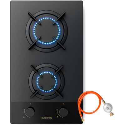 Klarstein - Goldflame Nano - 2 brass burners - gas cooktop Klarstein - Goldflame Nano - 2 brass burners - gas cooktop