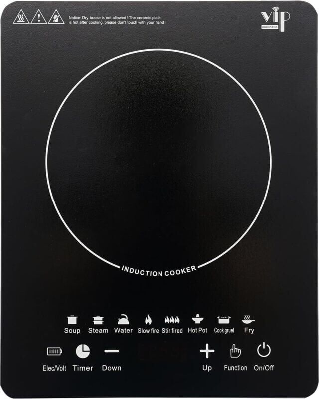 CNCEST Portable Induction Hob Cooktop Burner with Multi-Function Portable Electric Hob Induction Cooker Cooktop Countertop Burner with Sensor Touch 8 Gears