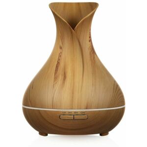 Hoopzi - Aroma Diffuser 400 ml Ultrasonic Air Humidifier Wooden Vase Style with 7 led Colours for Beauty Salon, Spa, Yoga, Bedroom, Living Room,