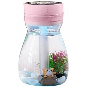 Langray - Cute Cool Air Humidifier for Office Bedroom Air Purifier usb Charging Kawaii Air Humidifier with led Light Pink Water Bottle