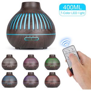 Langray - Essential Oil Diffuser 400ml, Ultrasonic Aroma Diffuser with Remote Control Cool Mist Air Humidifier with 4 Timer & 15 Color Light,