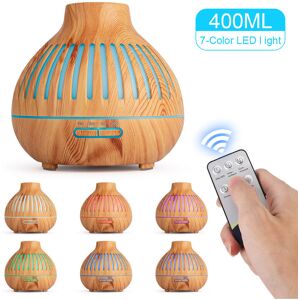 Langray - Essential Oil Diffuser 400ml, Ultrasonic Aroma Diffuser with Remote Control Cool Mist Air Humidifier with 4 Timer & 15 Color Light,