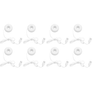 TLILY 8X White Donut Humidifier Usb Office Desktop Mini Humidifier Portable Creative Air Purifier White