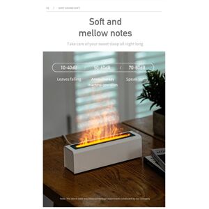 TLILY Flame Aromatherapy Diffuser Air Humidifier usb Cool Mist Maker Fogger Essential Oil Diffuser 7-Color Flame Humidifier-B