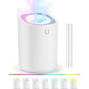 3L Humidifier, Top-Fill Humidifier for Bedroom with 7 Colors LED and 2 Spray Holes, Auto Shut-Off, Night Light, USB Humidifier for Home, Office, 3L Humidifier, Top-Fill Humidifier for Bedroom with 7 Colors LED and 2 Spray Holes, Auto Shut-Off, Night Light, USB Humidifier for Home, Office,
