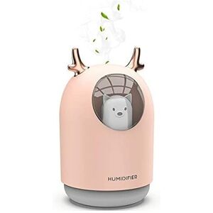 Héloise - Air Humidifier Baby Bedroom Quiet Ultrasonic with 7 Light Colors 12 Hrs Auto Shut-Off, 300ml usb Pink Héloise - Air Humidifier Baby Bedroom Quiet Ultrasonic with 7 Light Colors 12 Hrs Auto Shut-Off, 300ml usb Pink