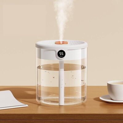 COOCHEER White Bedroom Humidifier, 2L Cool Mist Humidifier for Baby Home, Humidity Sensor, 20 Hours Runtime, Easy to Fill and Clean, Quiet Air Humidifiers for COOCHEER White Bedroom Humidifier, 2L Cool Mist Humidifier for Baby Home, Humidity Sensor, 20 Hours Runtime, Easy to Fill and Clean, Quiet Air Humidifiers for