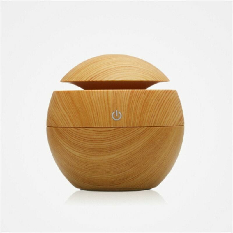 HOOPZI Ultrasonic Humidifier Essential Oil Diffuser 130ml co.ukesh Mist Air Purifier Mini Portable Quiet Aroma Humidifier Night Light with 6 Colors (95 95