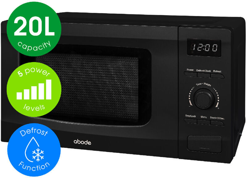 Abode - Black Microwave 700W 20L Digital AMD2002B - Black