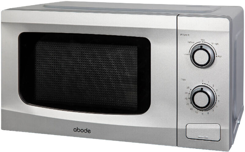 Abode Silver Microwave 700W 20L Manual AMM2001S - Grey