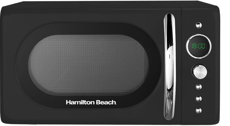 20L Retro Black Microwave - Hamilton Beach