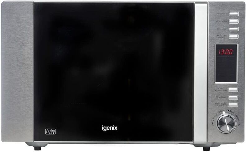 Microwave with Grill & Convection , 30 Litre, 900W, Stainless Steel - IG3091 - Brushed Steel - Igenix