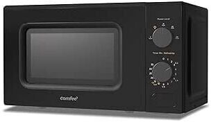 LIVINGANDHOME 700W 20L Countertop Microwave Oven with Dual Knob