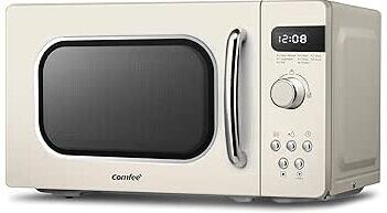 LIVINGANDHOME 800W 20L Retro Microwave Oven with led Display