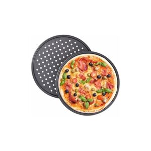 LUNE 2 x Non-stick pizza plate, Pizza & Flambéed tart, Carbon steel, ∅ 32 cm