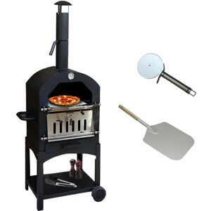 MONSTER SHOP Outdoor Pizza Oven & 9 Pizza Peel / Charcoal Garden Oven / bbq