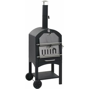 BERKFIELD HOME Royalton Charcoal Fired Outdoor Pizza Oven with Fireclay Stone