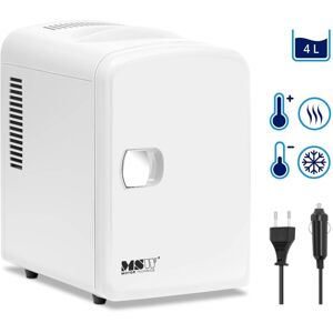 MSW - Mini Refrigerator 12 v / 230 v - 2-in-1 appliance with keep-warm function - 4 l - white Mini fridge Small refrigerator