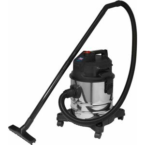 Loops - 1000W Wet & Dry Vacuum Cleaner - 20L High Impact Metal Drum - Low Noise - 230V