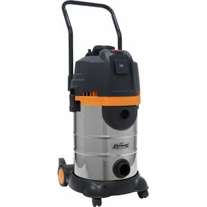 LOOPS 1200W Industrial Wet & Dry Vacuum Cleaner - 30L Bagless Stainless Steel Drum