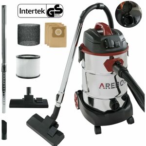 AREBOS Industrial Vacuum Cleaner 1600W Wet & Dry Vacuum Cleaner Ash Vacuum Cleaner for Fireplace & Grill Multi-Purpose Vacuum Cleaner Water Vacuum Cleaner