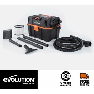 EVOLUTION POWER TOOLS Evolution R15VAC 1000 Watt 15L Wet & Dry Workshop Vacuum Cleaner Dust Extractor With 1700W Power Take-off